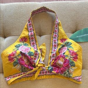 FARM Rio Vibrant Floral Halter Top